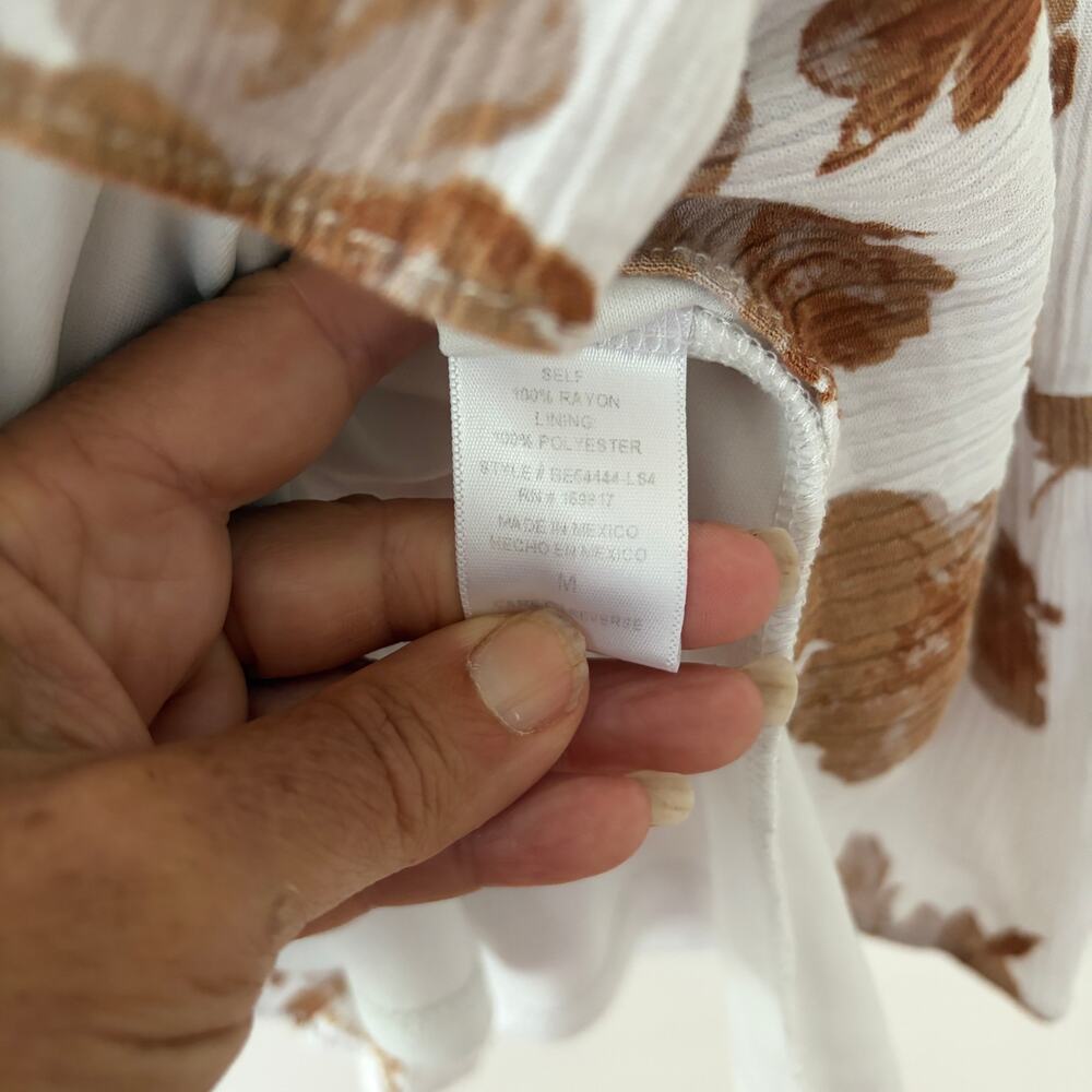 Altar'd State White Floral Mini Dress Size Medium - Picture 6 of 8